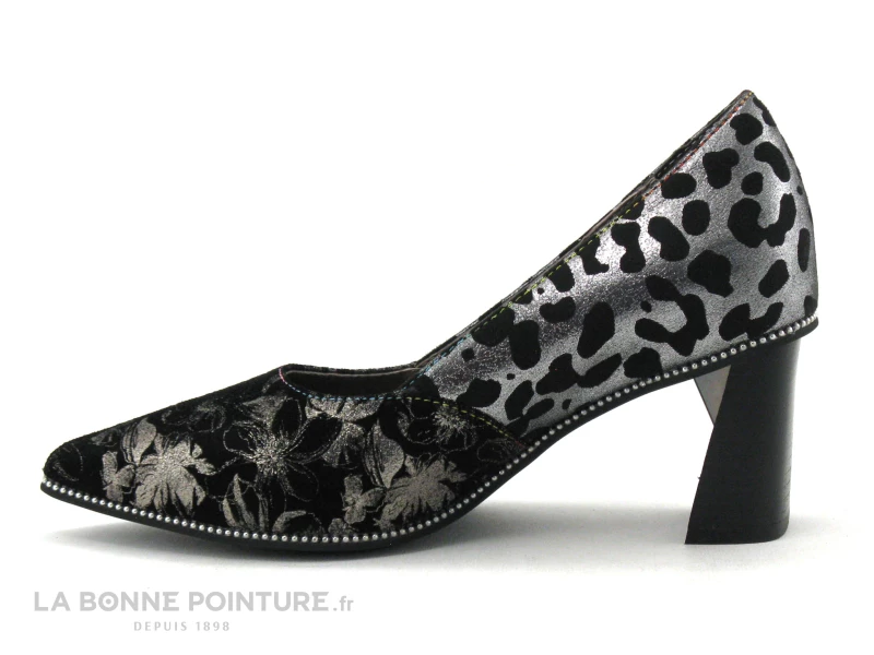 Bon marché ? Femme Laura Vita HOCIO 16 Escarpin Noir Metal ? 3 Bon marché ? Femme Laura Vita HOCIO 16 Escarpin Noir Metal ? – Image 3