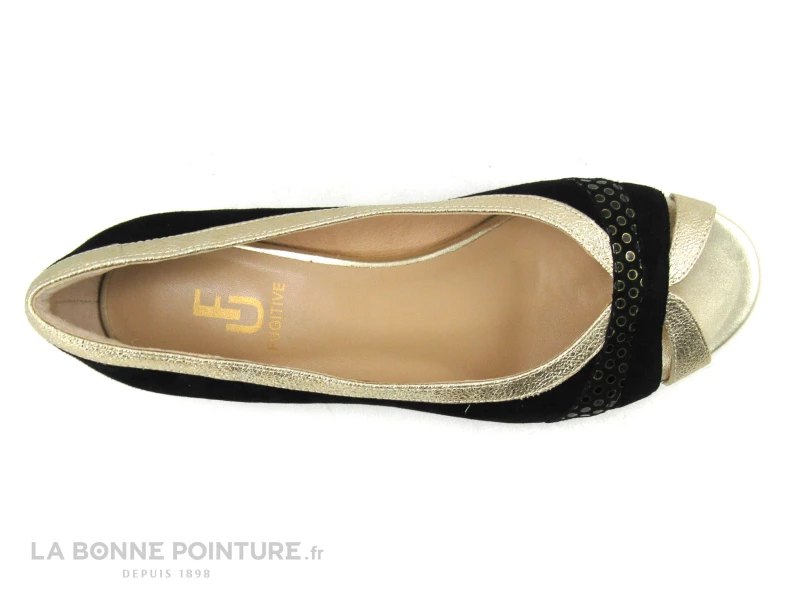 Vente flash ? Femme Fugitive FUMEE LPIJN11 Velours Noir - Or - Ballerine ? 6 Vente flash ? Femme Fugitive FUMEE LPIJN11 Velours Noir - Or - Ballerine ? – Image 6