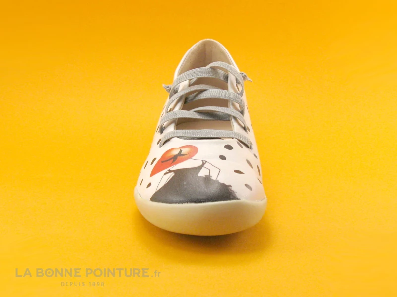 Coupon ? Alce ? Shoes 9235 - Blanc Noir - Femme Chapeau - Ballerine ? 2 Coupon ? Alce ? Shoes 9235 - Blanc Noir - Femme Chapeau - Ballerine ? – Image 2