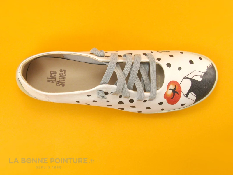 Coupon ? Alce ? Shoes 9235 - Blanc Noir - Femme Chapeau - Ballerine ? 6 Coupon ? Alce ? Shoes 9235 - Blanc Noir - Femme Chapeau - Ballerine ? – Image 6