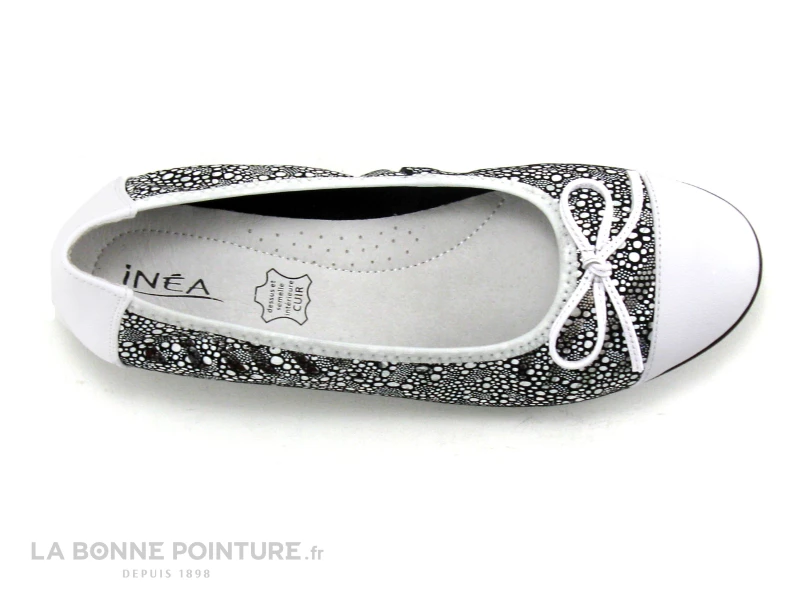 Budget ? Inéa Femme Inea ILONA Blanc Grany Noir - Ballerine ? 6 Budget ? Inéa Femme Inea ILONA Blanc Grany Noir - Ballerine ? – Image 6