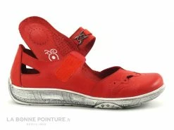 Grosses soldes ? Femme Com Un Point MAGAMA Red - Ballerine Rouge Avec Bride Velcro ? -Mustang Shop unnamed file 1923