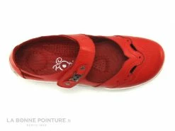Grosses soldes ? Femme Com Un Point MAGAMA Red - Ballerine Rouge Avec Bride Velcro ? -Mustang Shop unnamed file 1924