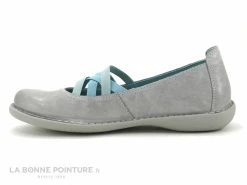 Promo ? Jungla 4751 - Ballerine Grise Femme - Elastiques Bleus ? -Mustang Shop unnamed file 1942