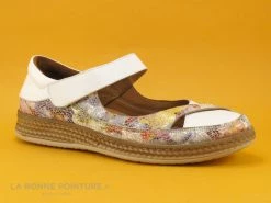 Remise ? Karyoka MONA Blanc - Ballerine Fermee Femme - Bride Velcro ❤️