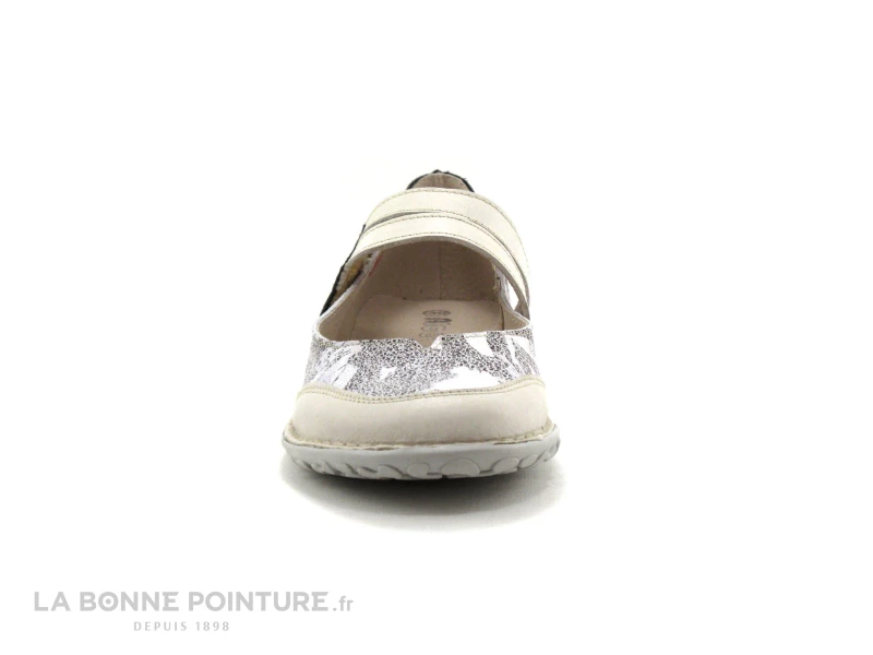 Budget ? Femme Alce ? Shoes 9166 - Beige - Imprime Noir Blanc Bone - Ballerine Velcro ? 2 Budget ? Femme Alce ? Shoes 9166 - Beige - Imprime Noir Blanc Bone - Ballerine Velcro ? – Image 2