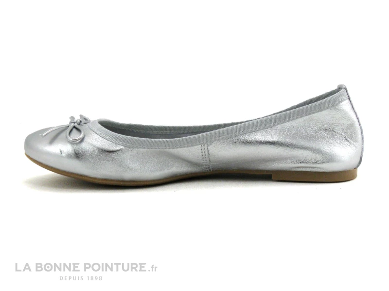 Bon marché ? Femme Marco Tozzi Premio 2-22122-22 Silver - Ballerine Cuir Argent ? 3 Bon marché ? Femme Marco Tozzi Premio 2-22122-22 Silver - Ballerine Cuir Argent ? – Image 3