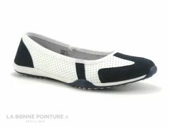 Sortie ✨ Femme Sweet R MAIGLY Marine Blanc Perfore - Ballerine Souple ✨