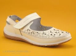 De gros ? Enza Nucci LS4615 Blanc - Fleurs - Ballerine A Velcro Femme ?