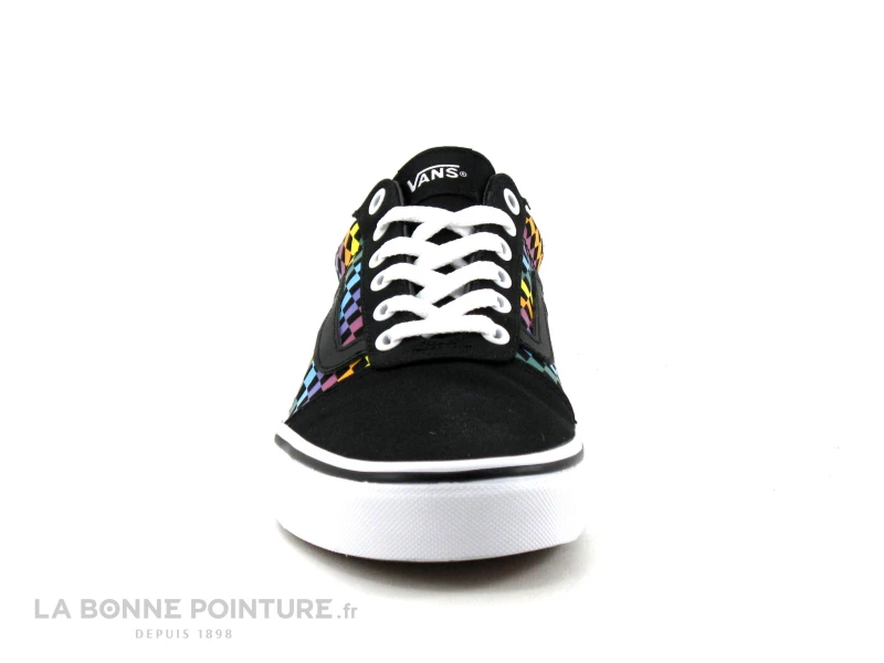 Meilleur prix ? Junior Vans WARD Rainbow Mini Check Noir - Basket Toile ? 2 Meilleur prix ? Junior Vans WARD Rainbow Mini Check Noir - Basket Toile ? – Image 2