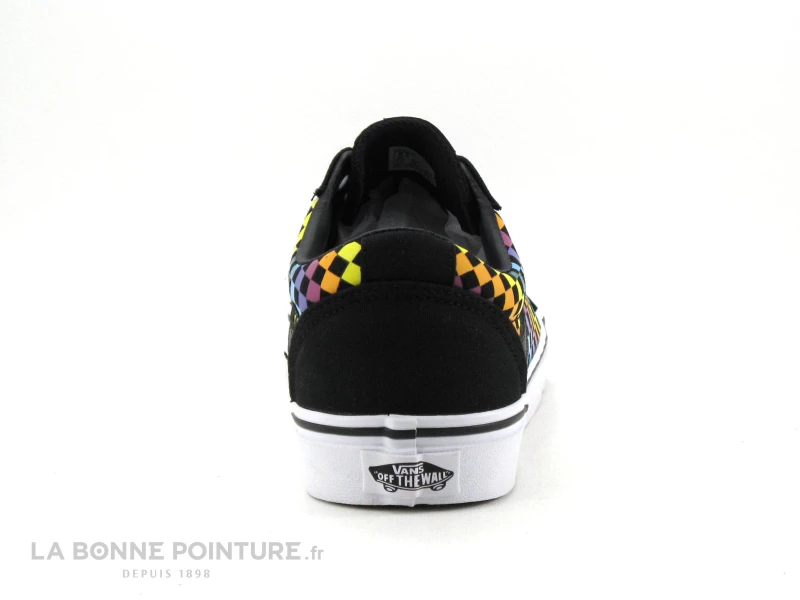 Meilleur prix ? Junior Vans WARD Rainbow Mini Check Noir - Basket Toile ? 4 Meilleur prix ? Junior Vans WARD Rainbow Mini Check Noir - Basket Toile ? – Image 4