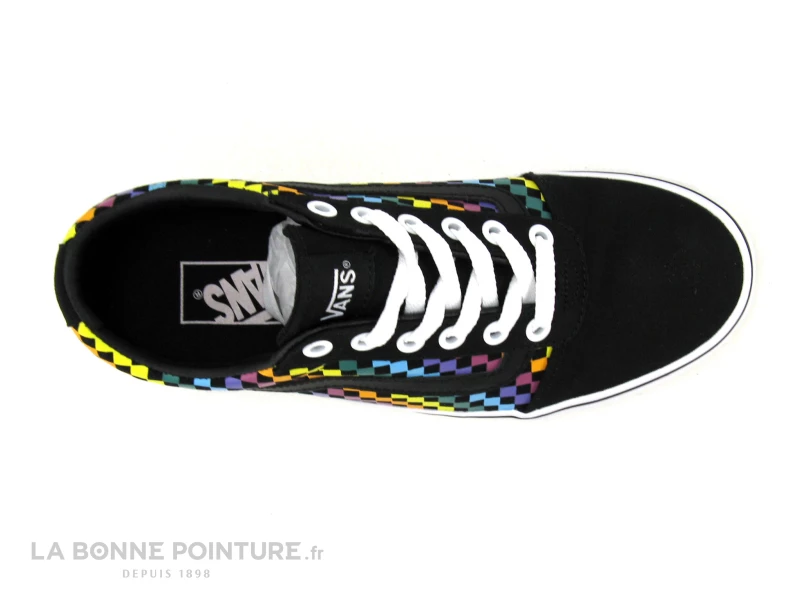Meilleur prix ? Junior Vans WARD Rainbow Mini Check Noir - Basket Toile ? 6 Meilleur prix ? Junior Vans WARD Rainbow Mini Check Noir - Basket Toile ? – Image 6