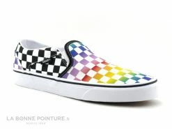 Acheter ? Junior Vans ASHER Rainbow Check - Basket Damier Noir Multi ❤️ -Mustang Shop unnamed file 2628