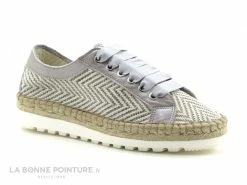 Remise ? Femme Fabiolas E118220 Gris Beige Rose Metal - Basket Espadrille ?