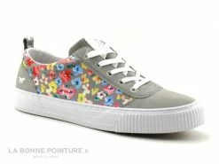 Remise ✨ Mustang ? Shoes Mustang 1420-302-22 Gris Clair - Fleuri - Basket Mode Femme ?