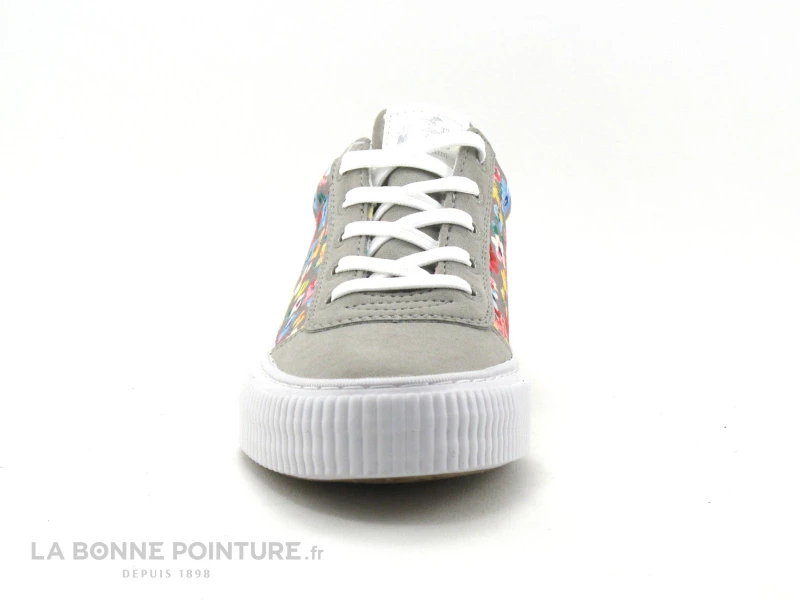 Remise ✨ Mustang ? Shoes Mustang 1420-302-22 Gris Clair - Fleuri - Basket Mode Femme ? 2 Remise ✨ Mustang ? Shoes Mustang 1420-302-22 Gris Clair - Fleuri - Basket Mode Femme ? – Image 2