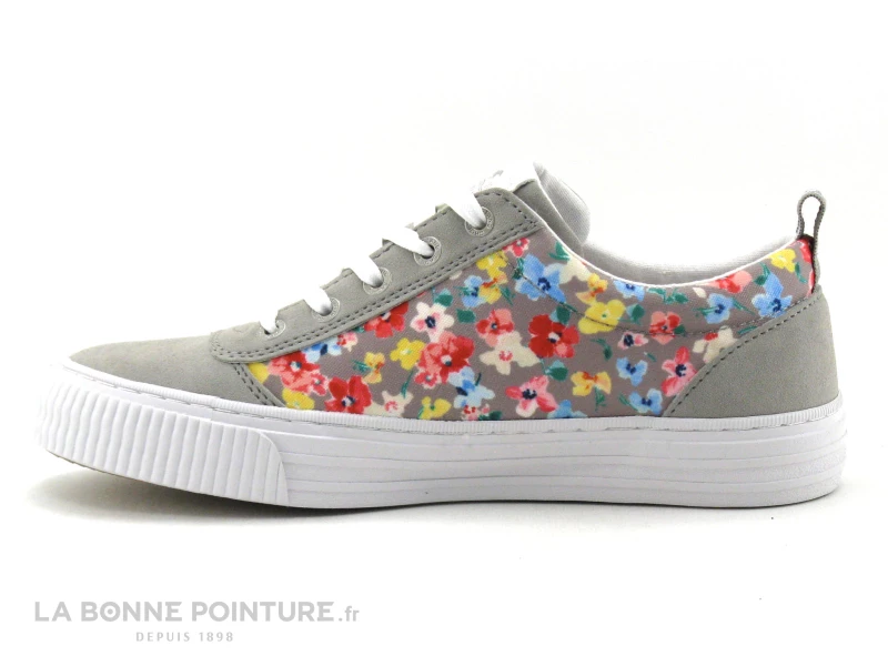 Remise ✨ Mustang ? Shoes Mustang 1420-302-22 Gris Clair - Fleuri - Basket Mode Femme ? 3 Remise ✨ Mustang ? Shoes Mustang 1420-302-22 Gris Clair - Fleuri - Basket Mode Femme ? – Image 3