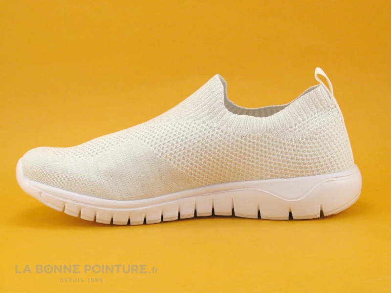 Sortie ? Moran's Morans KUBANA Blanc - Basket Slip-on Femme Avec Paillettes ? 2 Sortie ? Moran's Morans KUBANA Blanc - Basket Slip-on Femme Avec Paillettes ? – Image 2