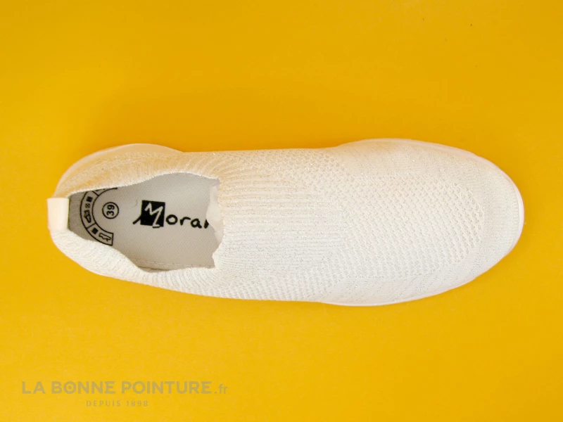 Sortie ? Moran's Morans KUBANA Blanc - Basket Slip-on Femme Avec Paillettes ? 3 Sortie ? Moran's Morans KUBANA Blanc - Basket Slip-on Femme Avec Paillettes ? – Image 3