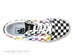 Sortie ? Junior Vans WARD Rainbow Check - Damier Noir Multi - Basket LACET ? -Mustang Shop unnamed file 2980