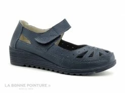 Acheter ? Femme La Bottine Souriante 8001 Marine - ? Sandale Velcro ?