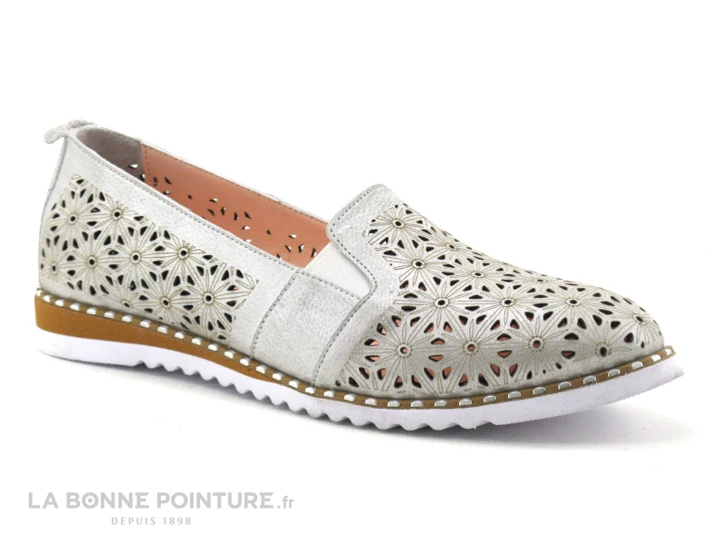 Coupon ? Femme Artiker 46C1431 Silver - Mocassin Perfore Gris Metallise ? 4 Coupon ? Femme Artiker 46C1431 Silver - Mocassin Perfore Gris Metallise ? – Image 4
