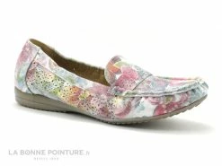 Sortie ? Sun Shadow 242050 White Flower - Mocassin Fleuri Femme ?