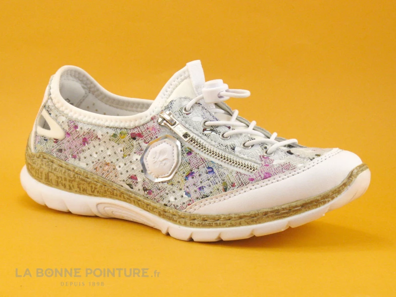 Vente flash ❤️ Femme Rieker N42V1-90 - Blanc - Multicolore - Argent - Chaussure Basse F ? 5 Vente flash ❤️ Femme Rieker N42V1-90 - Blanc - Multicolore - Argent - Chaussure Basse F ? – Image 5