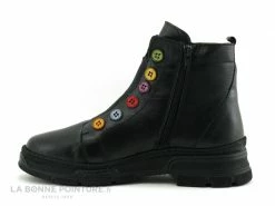 Offres ✨ Karyoka Gaviot 501 Black ? Boots Femme Noires Zip Elastique Boutons ? -Mustang Shop unnamed file 3587