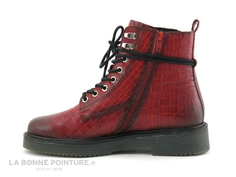 Top 10 ? Femme Bugatti 431-5493F-3100 - Bottine Cuir Rouge Croco ? 3 Top 10 ? Femme Bugatti 431-5493F-3100 - Bottine Cuir Rouge Croco ? – Image 3