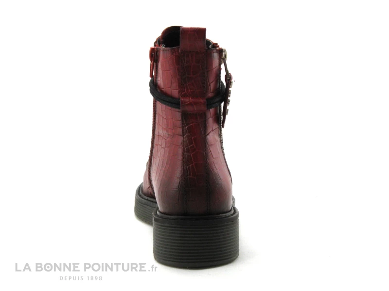 Top 10 ? Femme Bugatti 431-5493F-3100 - Bottine Cuir Rouge Croco ? 4 Top 10 ? Femme Bugatti 431-5493F-3100 - Bottine Cuir Rouge Croco ? – Image 4