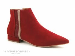 Promo ? Emilie Karston KEVANE Velours Ruby - Bottine Femme ? -Mustang Shop unnamed file 3803