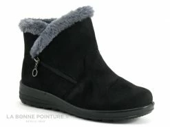 Remise ? Sweet R CATAPLA Noir - Fourrure Grise - ? Boots Fourree Femme ?