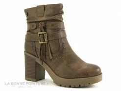 Meilleur prix ? Femme Xti Basic 69216 Taupe - Bottine Talon Haut Large ?