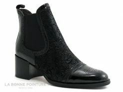 Budget ? Femme MamZelle HIATUS - CSIES45 - Verni Noir - Fleur Noir - ? Boots ⭐