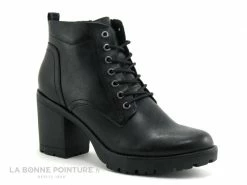 Coupon ? Femme Marco Tozzi 2-25204-33 Black - ? Boots Noires Talon Haut Large ✨