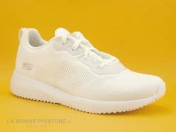 Offres ? Skechers 32504 BOBS SQUAD Tough Talk - Basket Sport Femme Blanche ?