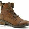 Nouveau ? Mustang ? Shoes Femme Mustang 1293-517-307 Cognac - Bottine Marron Lacet Et Zip ? -Mustang Shop unnamed file 3986