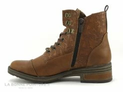Nouveau ? Mustang ? Shoes Femme Mustang 1293-517-307 Cognac - Bottine Marron Lacet Et Zip ? -Mustang Shop unnamed file 3988