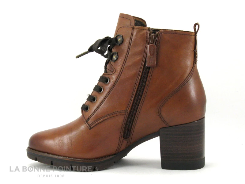 Budget ✨ Femme Tamaris 1-25103-27 Cognac Leather - Bottine Marron Talon Epais ? 3 Budget ✨ Femme Tamaris 1-25103-27 Cognac Leather - Bottine Marron Talon Epais ? – Image 3