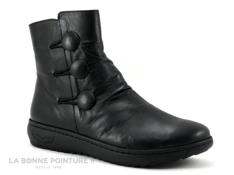Bon marché ? Femme Karyoka 2724 DANET Noir - Bottine Cuir Noir - 3 Boutons ? 1 Bon marché ? Femme Karyoka 2724 DANET Noir - Bottine Cuir Noir - 3 Boutons ?