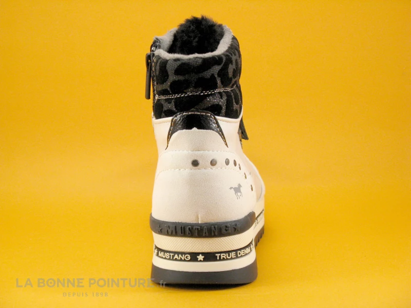 Meilleur prix ? Mustang ? Shoes Mustang 1364-503-203 Ice - Chaussure Montante Femme Blanc - Noir ? 4 Meilleur prix ? Mustang ? Shoes Mustang 1364-503-203 Ice - Chaussure Montante Femme Blanc - Noir ? – Image 4