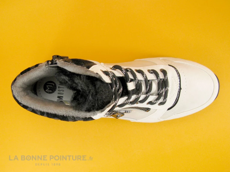 Meilleur prix ? Mustang ? Shoes Mustang 1364-503-203 Ice - Chaussure Montante Femme Blanc - Noir ? 6 Meilleur prix ? Mustang ? Shoes Mustang 1364-503-203 Ice - Chaussure Montante Femme Blanc - Noir ? – Image 6