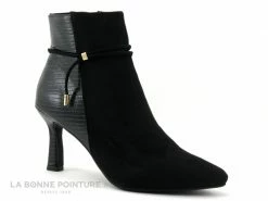 Promo ? Femme The Divine Factory QL4522 Noir - Bottine Pointue Talon Haut ?