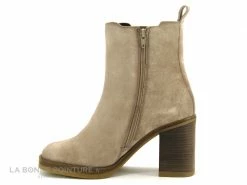 Offres ❤️ Femme Bagatt LILLITH Sand - Bottine Beige - Bout Carre Et Talon Haut Epais ? -Mustang Shop unnamed file 4298