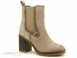 Offres ❤️ Femme Bagatt LILLITH Sand - Bottine Beige - Bout Carre Et Talon Haut Epais ? -Mustang Shop unnamed file 4300