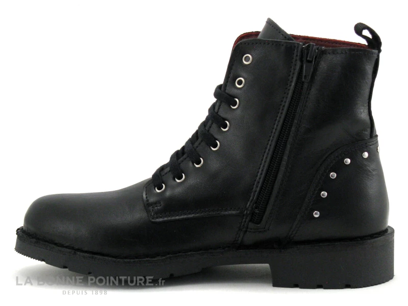 Meilleure vente ? Bran's Brans 13608 Noir - Clous Arriere - ? Boots Femme Cuir Noir ? 3 Meilleure vente ? Bran's Brans 13608 Noir - Clous Arriere - ? Boots Femme Cuir Noir ? – Image 3