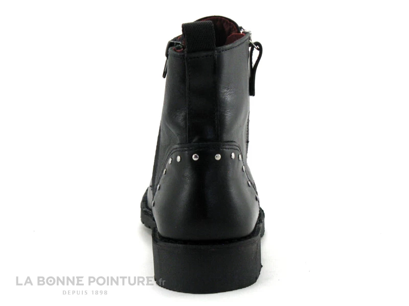 Meilleure vente ? Bran's Brans 13608 Noir - Clous Arriere - ? Boots Femme Cuir Noir ? 4 Meilleure vente ? Bran's Brans 13608 Noir - Clous Arriere - ? Boots Femme Cuir Noir ? – Image 4