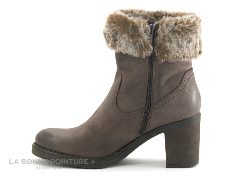 Bon marché ? Femme Lily Mood LILIN Taupe - Haut Fourrure - Bottine Talon Haut ? 3 Bon marché ? Femme Lily Mood LILIN Taupe - Haut Fourrure - Bottine Talon Haut ? – Image 3