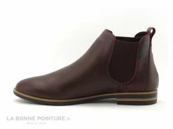 Nouveau ? Moran's Morans VISCOSE Bordeaux - Python - ? Boots Chelsea Femme ? -Mustang Shop unnamed file 4647